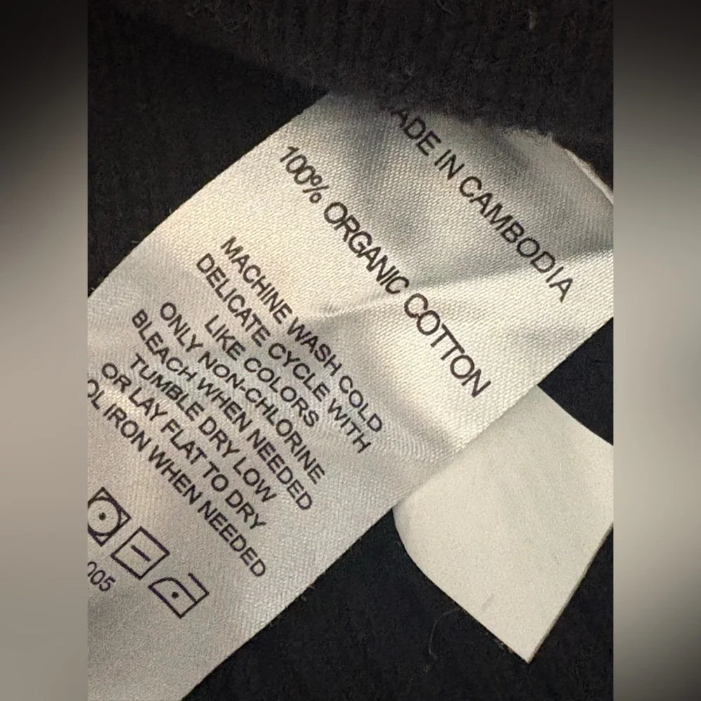 QUINCE 100% Organic Cotton Cropped Cardigan Size Small - Picture 12 of 14